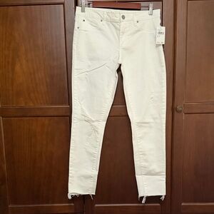 Articles of Society White Distressed Crop Length Jeans